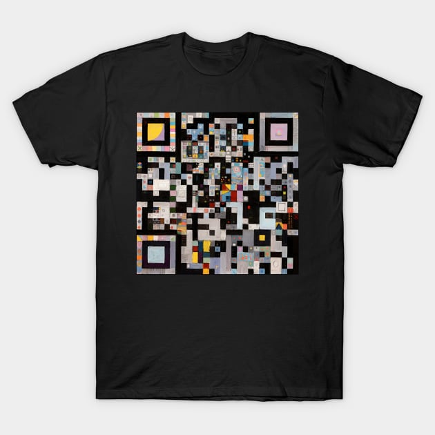 RickRoll QR Code Abstract Painting T-Shirt by ravel.live